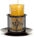 Ner Mitzvah Metal Yizkor Yahrzeit Candle Holder - Decorative Yartzeit Memorial Candle Holder - Black Home & Garden > Decor > Home Fragrance Accessories > Candle Holders Ner Mitzvah Black  