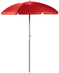 Picnic Time Portable Canopy Outdoor Umbrella, Black Home & Garden > Lawn & Garden > Outdoor Living > Outdoor Umbrella & Sunshade Accessories ONIVA - a Picnic Time brand Red  
