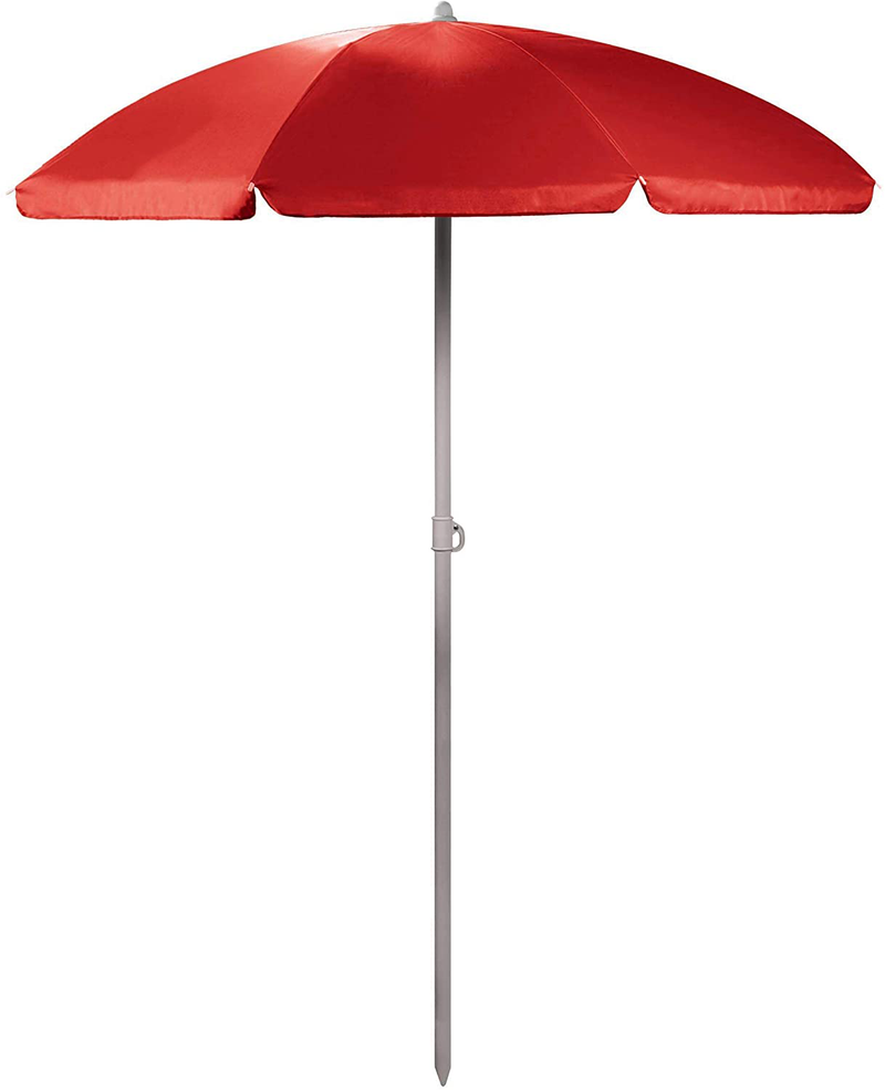 Picnic Time Portable Canopy Outdoor Umbrella, Black Home & Garden > Lawn & Garden > Outdoor Living > Outdoor Umbrella & Sunshade Accessories ONIVA - a Picnic Time brand Red  
