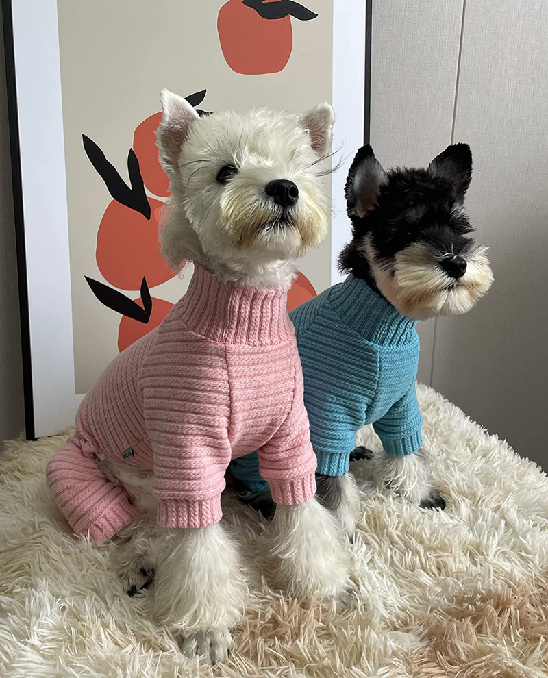 KILLUA Dog Sweater Turtleneck Knitted Pajamas Pet Cat Dog’S Recovery Suit Post Surgery Shirt for Puppy，Full Coverage Dog'S Bodysuit Wound Protective Surgical Thermal Clothes Animals & Pet Supplies > Pet Supplies > Cat Supplies > Cat Apparel KILLUA   