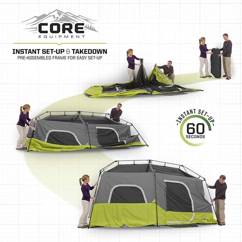 Core 9 Person Instant Cabin Tent - 14' x 9'  Core   