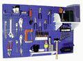 Pegboard Organizer Wall Control 4 ft. Metal Pegboard Standard Tool Storage Kit with Galvanized Toolboard and Black Accessories Hardware > Hardware Accessories > Tool Storage & Organization Wall Control Blue/White Storage 