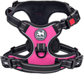 PoyPet No Pull Dog Harness, No Choke Front Lead Dog Reflective Harness, Adjustable Soft Padded Pet Vest with Easy Control Handle for Small to Large Dogs Animals & Pet Supplies > Pet Supplies > Dog Supplies PoyPet Pink Medium 