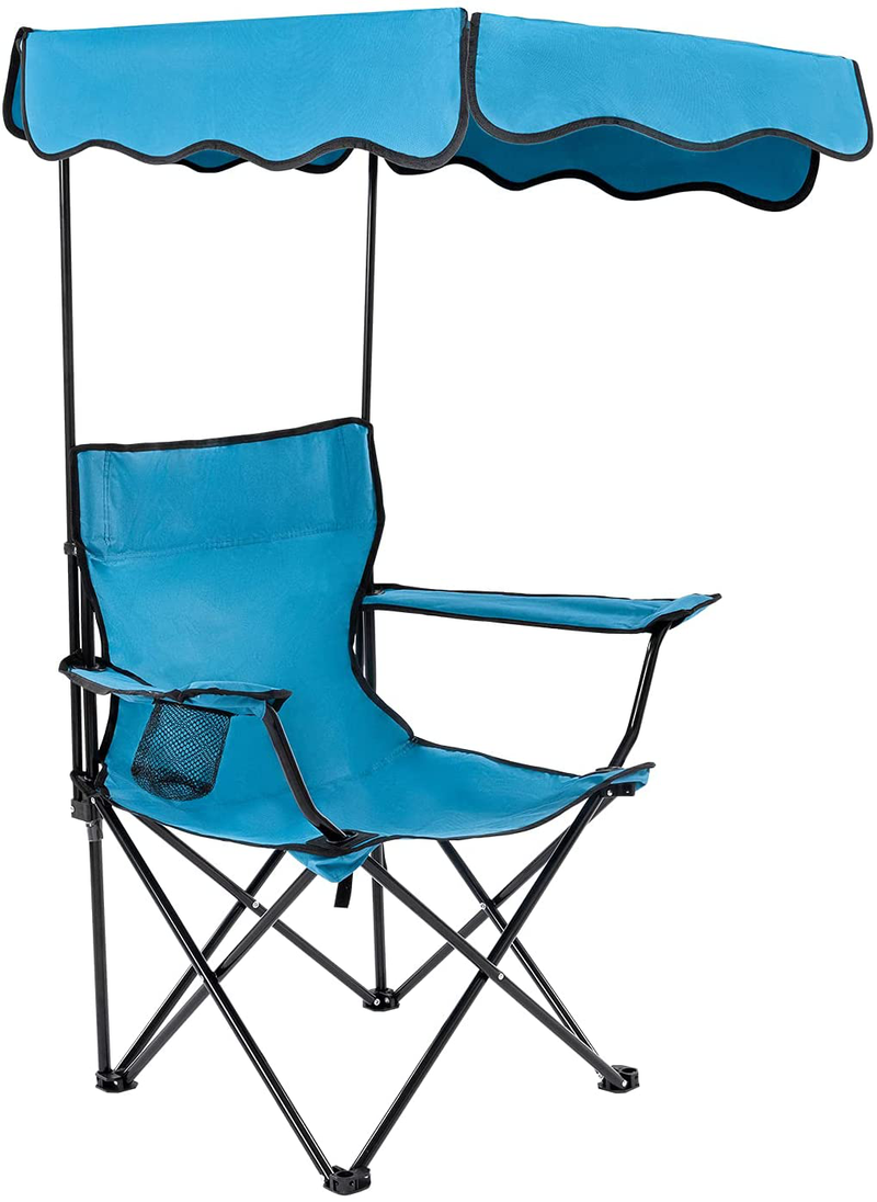 Lamberia Folding Camping Chair for Adults Heavy Duty 330 LBS Capacity Outdoor Camp Chair Thicken 600D Oxford Mesh Back Quad with Arm Rest Cup Holder and Portable Carrying Bag(Xl,Blue) Sporting Goods > Outdoor Recreation > Camping & Hiking > Camp Furniture Lamberia Scuba Blue  
