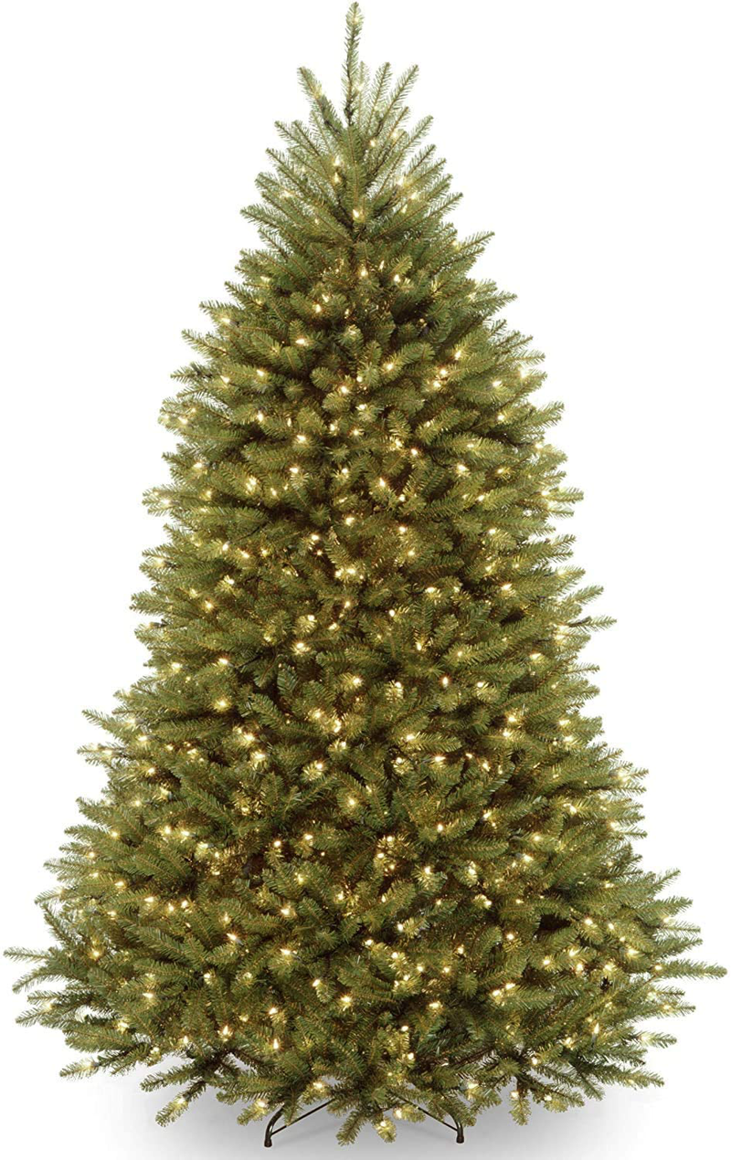 National Tree Company Pre-lit Artificial Christmas Tree | Includes Pre-strung White Lights, PowerConnect and Stand | Dunhill Fir - 9 ft Home & Garden > Decor > Seasonal & Holiday Decorations > Christmas Tree Stands National Tree Company 7.5 ft  