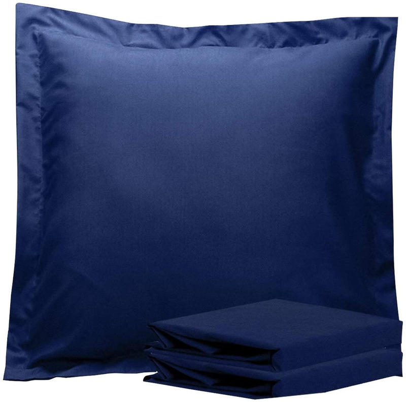 NTBAY 100% Brushed Microfiber European Square Throw Pillow Cushion Cover Set of 2, Soft and Cozy, Wrinkle, Fade, Stain Resistant (Euro 26"X26", Navy) Home & Garden > Decor > Chair & Sofa Cushions NTBAY Navy Euro 26"x26" 
