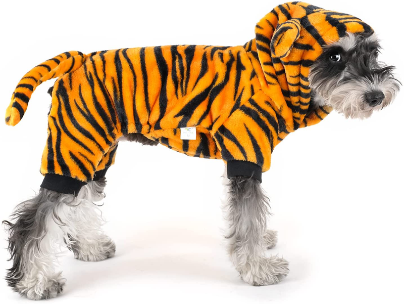 Dr.Nono Tiger Costume - Cosplay Costume for Small Dogs and Cats - Yellow and Black Velvet Pet Clothes - Warm Apparel Winter Pet Tiger Costume - Dog Outfits for Christmas, Cosplay and Birthday Parties Animals & Pet Supplies > Pet Supplies > Cat Supplies > Cat Apparel SweetPetGarden   