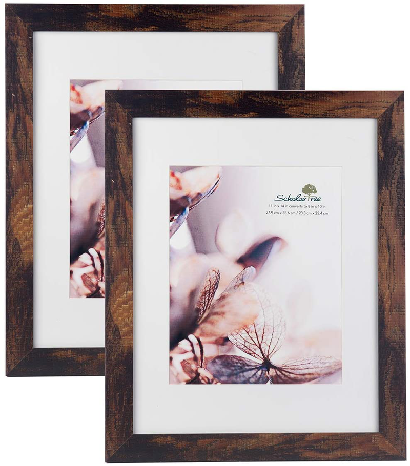 Scholartree Wooden Grey 8x10 Picture Frame 2 Set in 1 Pack Home & Garden > Decor > Picture Frames Scholartree Brown 11x14 inches 
