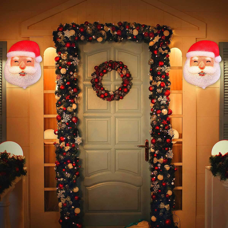 MAOYUE 2 Pack Christmas Porch Light Covers, Santa Claus 12.5 Inch Holiday Light Covers for Porch Lights, Garage Lights, Christmas Outdoor Decorations Home & Garden > Decor > Seasonal & Holiday Decorations& Garden > Decor > Seasonal & Holiday Decorations MAOYUE   