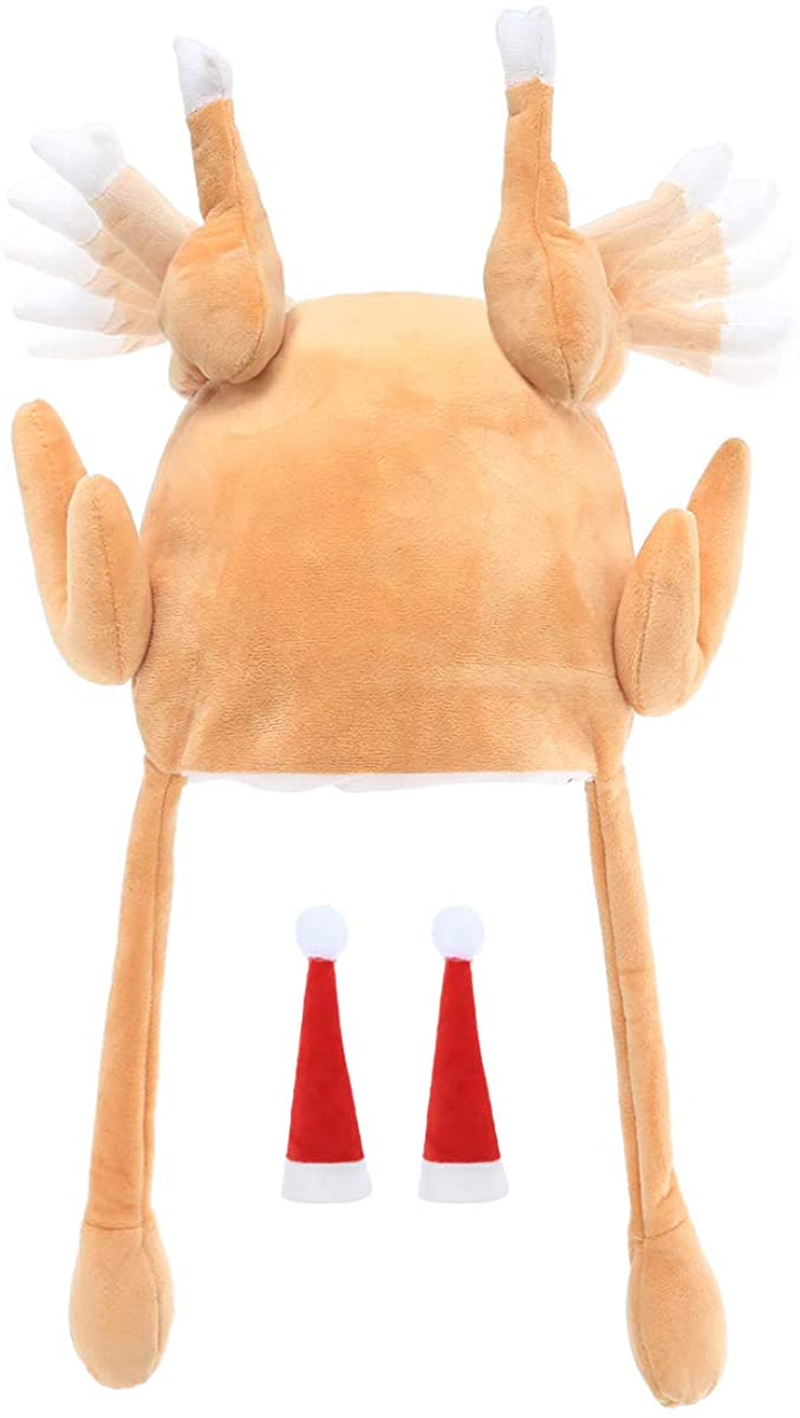 Thanksgiving Turkey Hat, Movable Legs for Funny Happy Holiday, Christmas Hats Included Home & Garden > Decor > Seasonal & Holiday Decorations& Garden > Decor > Seasonal & Holiday Decorations Party Zealot Orange Yellow X 1  