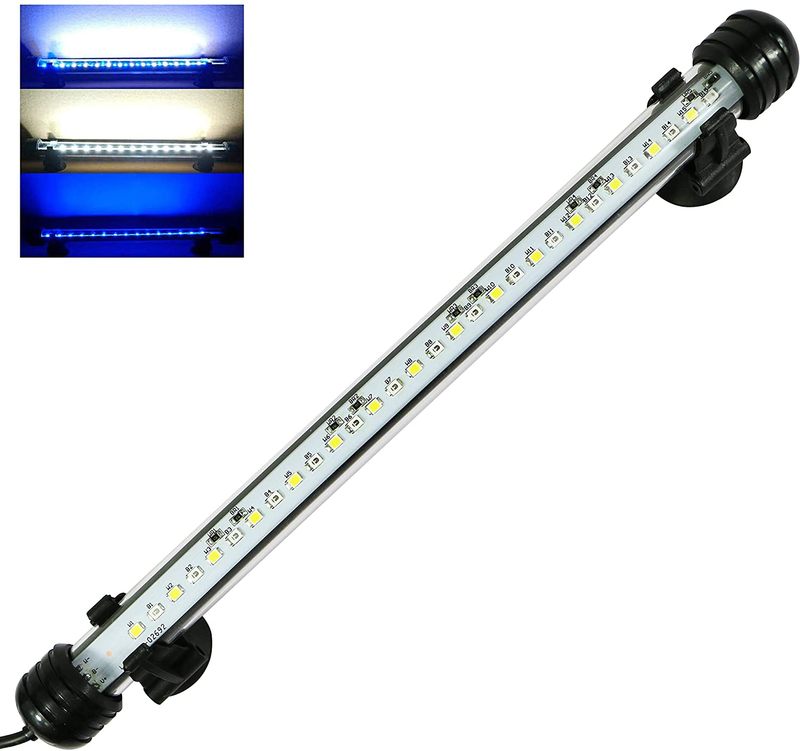 MingDak Submersible LED Aquarium Light,Fish Tank Light with Timer Auto On/Off, White & Blue LED Light bar Stick for Fish Tank, 3 Light Modes Dimmable,6W,11 Inch Animals & Pet Supplies > Pet Supplies > Fish Supplies > Aquarium Lighting MingDak 11 inch 6W (Timer&Dimmer Swith)  