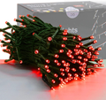 HOME LIGHTING 66ft Christmas Decorative Mini Lights, 200 LED Green Wire Fairy Starry String Lights Plug in, 8 Lighting Modes, for Indoor Outdoor Xmas Tree Wedding Party Decoration (Blue) Home & Garden > Decor > Seasonal & Holiday Decorations& Garden > Decor > Seasonal & Holiday Decorations HOME LIGHTING Red  