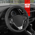 Motor Trend SW-761-BK-M_AM Black Ergonomic ComfortGrip Originals Steering Wheel Cover for Car Auto (Sedan Truck SUV Minivan) -Universal Fit 14.5"-15.5"
