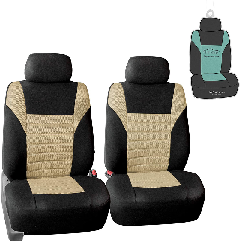 FH Group Sports Fabric Car Seat Covers Pair Set (Airbag Compatible), Gray / Black- Fit Most Car, Truck, SUV, or Van Vehicles & Parts > Vehicle Parts & Accessories > Motor Vehicle Parts > Motor Vehicle Seating ‎FH Group Beige  