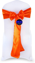 mds Pack of 25 Satin Chair Sashes Bow sash for Wedding and Events Supplies Party Decoration Chair Cover sash -Gold Arts & Entertainment > Party & Celebration > Party Supplies mds Orange 25 