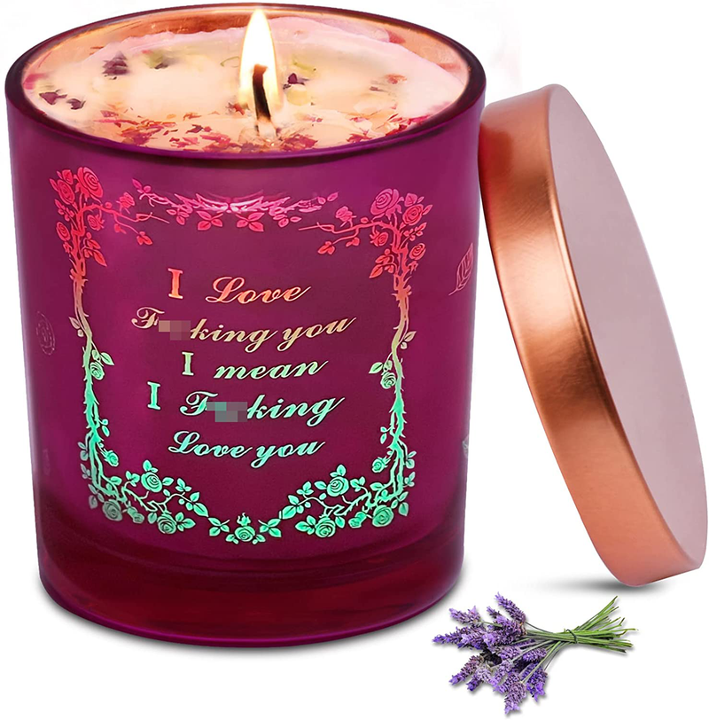 Lavender Scented Candles Valentines Day Gifts for Her, Unique Gifts for Women - Funny Anniversary Birthday Gifts for Her Wife Girlfriend Home & Garden > Decor > Seasonal & Holiday Decorations TGOOD   