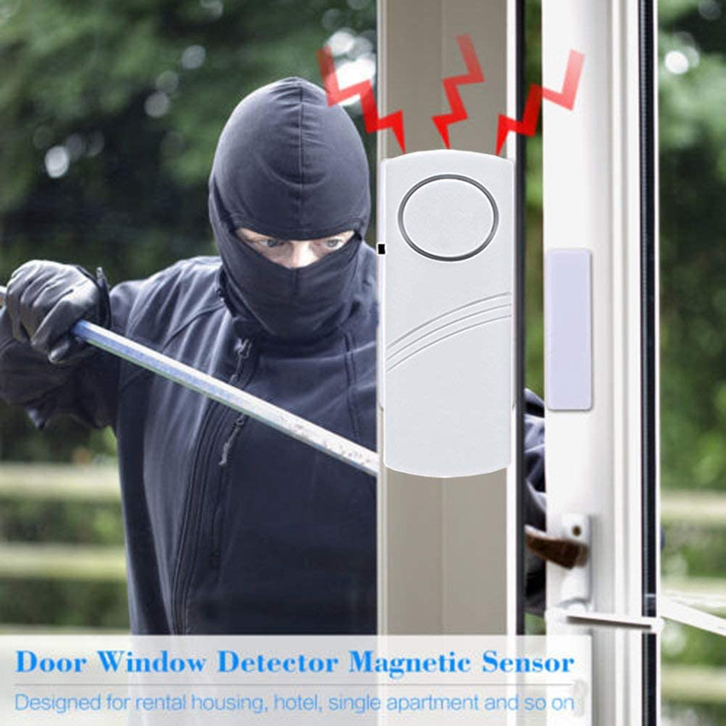 Personal Security Window & Door Alarm Bell | Wireless Sensor Door Window Burglar Alarm | Pack of 10 Home & Garden > Business & Home Security > Home Alarm Systems Hiistar   