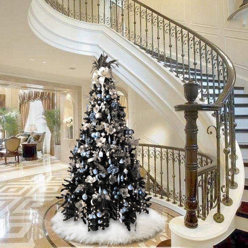 NANNY HIDDEN Christmas Tree Skirts, Luxury Faux Fur White Christmas Tree Skirts for Xmas Tree Decorations Party Home Office Holiday Décor (30 inch) Home & Garden > Decor > Seasonal & Holiday Decorations > Christmas Tree Skirts NANNY HIDDEN   