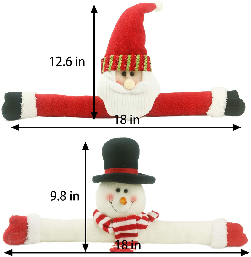 Ogrmar 2 Pack Christmas Curtain Buckle Doll Santa & Snowman Creative Curtain Tieback Hold Back Fastener,Christmas Wine Bottle Topper for Xmas Holiday Home Window Decorations Home & Garden > Decor > Seasonal & Holiday Decorations& Garden > Decor > Seasonal & Holiday Decorations Ogrmar   