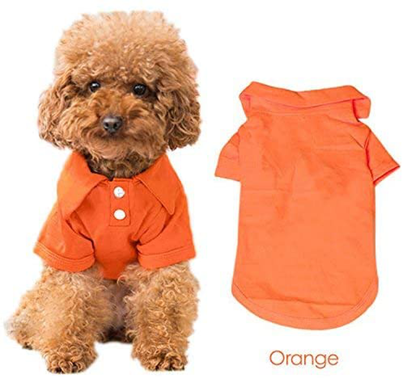 KINGMAS 4 Pack Dog Shirts Pet Puppy T-Shirt Clothes Outfit Apparel Coats Tops Animals & Pet Supplies > Pet Supplies > Dog Supplies > Dog Apparel KINGMAS   
