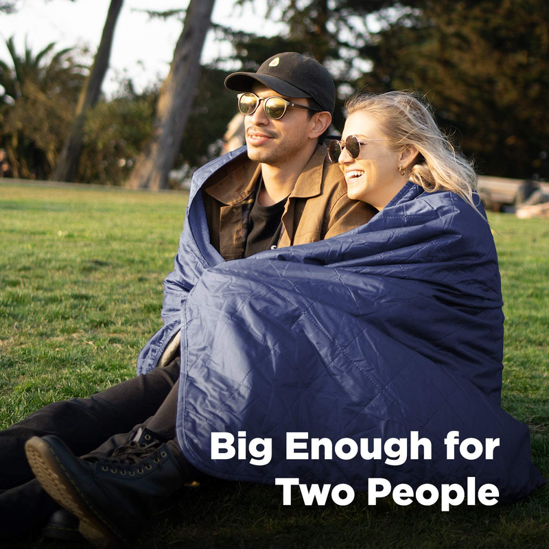 Leisure Co Large Outdoor Blanket Waterproof Camping Blanket with Plush Fleece Inner Lining - Waterproof Picnic Blanket for Parks - Stadium Blanket for Games - Foldable, Portable and Lightweight Home & Garden > Lawn & Garden > Outdoor Living > Outdoor Blankets > Picnic Blankets Leisure Co   