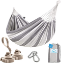 Hammock Sky Brazilian Double Hammock Two Person Bed for Backyard, Porch, Outdoor and Indoor Use - Soft Woven Cotton Fabric (Natural) Home & Garden > Lawn & Garden > Outdoor Living > Hammocks Hammock Sky Grey  