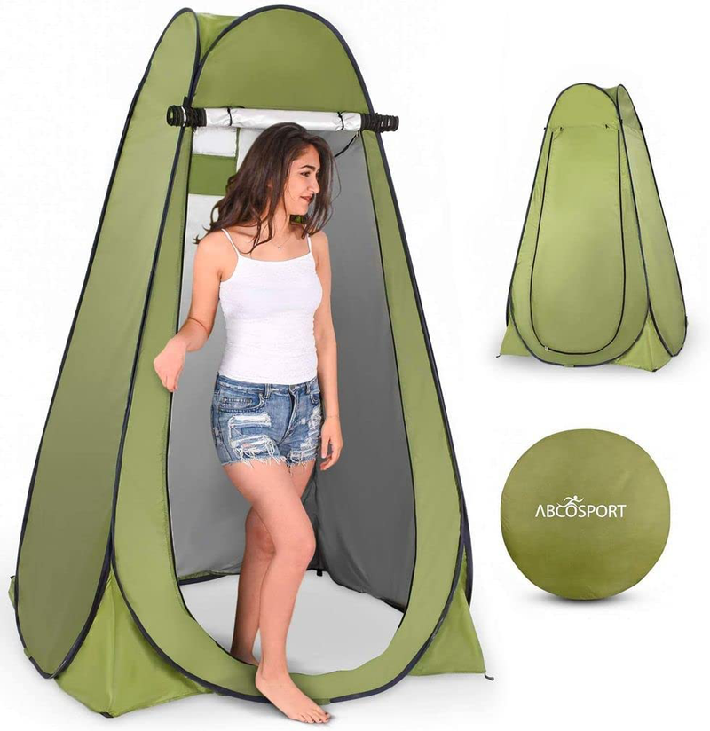 Pop up Privacy Tent – Instant Portable Outdoor Shower Tent, Camp Toilet, Changing Room Pod, Rain Shelter with Window – Camping and Beach – Easy Set Up, Foldable with Carry Bag – Lightweight and Sturdy Sporting Goods > Outdoor Recreation > Camping & Hiking > Portable Toilets & Showers Abco Tech   