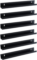 Sooyee 6 Pack 15 Inch Acrylic Invisible Kids Floating Bookshelf for Kids Room,Modern Picture Ledge Display Toy Storage Wall Shelf,Clear Furniture > Shelving > Wall Shelves & Ledges Sooyee Black  