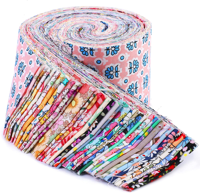 Roll Up Cotton Fabric Quilting Strips, Jelly Roll Fabric, Cotton Craft Fabric Bundle, Patchwork Craft Cotton Quilting Fabric, Cotton Fabric, Quilting Fabric with Different Patterns for Crafts Animals & Pet Supplies > Pet Supplies > Reptile & Amphibian Supplies ZMAAGG 36pcs-1  