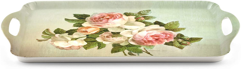 Pimpernel Antique Roses Collection Large Handled Tray - 18.9" x 11.6" Home & Garden > Decor > Decorative Trays Pimpernel   
