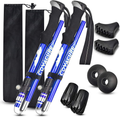 Covacure Trekking Poles Collapsible Hiking Poles - Aluminum Alloy 7075 Trekking Sticks with Quick Lock System, Telescopic, Collapsible, Ultralight for Hiking, Camping Sporting Goods > Outdoor Recreation > Camping & Hiking > Hiking Poles covacure Blue 110cm-130cm 