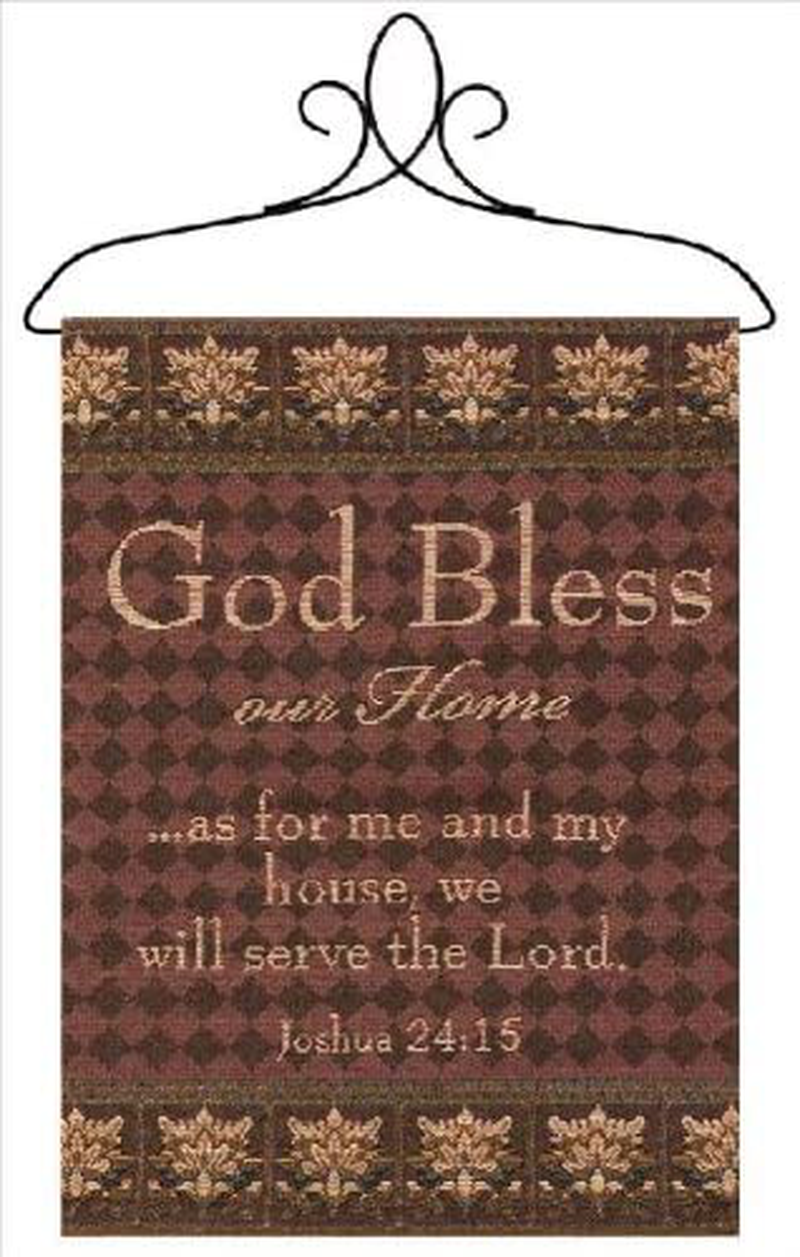 Manual Inspirational Collection 13 X 18-Inch Wall Hanging with Frame, Ten Commandments Home & Garden > Decor > Artwork > Decorative Tapestries Manual Woodworker God Bless Our Home 12.5 by 18-Inch 