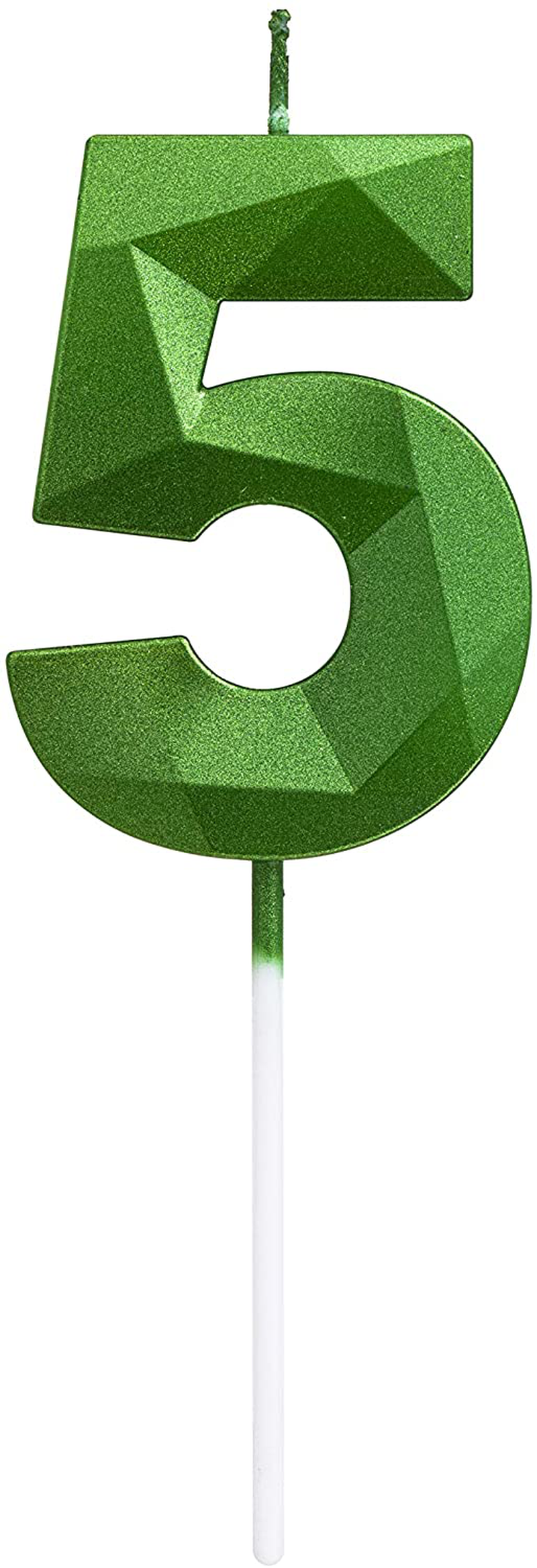 Green Happy Birthday Cake Candles,Wedding Cake Number Candles,3D Design Cake Topper Decoration for Party Kids Adults (Green Number 8) Home & Garden > Decor > Home Fragrances > Candles MEIMEI Green number 5 