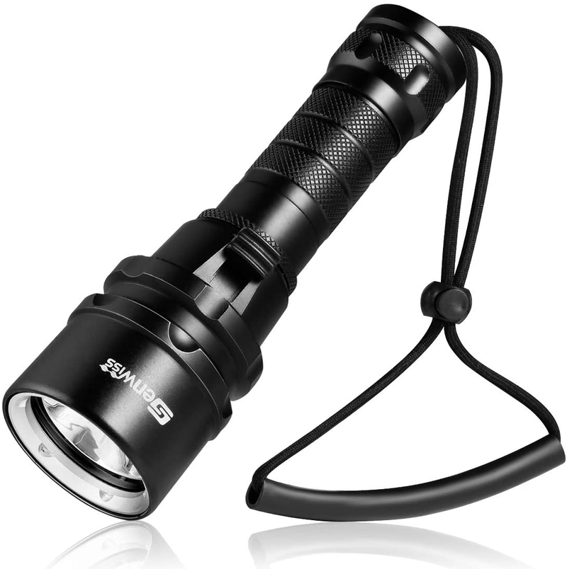 Genwiss Scuba Diving Flashlight Dive Torch 2000 Lumen Waterproof Underwater XM-L2 LED Submarine Lights Holder with Rechargeable 18650 Battery,Charger for Under Water Deep Sea Cave at Night Home & Garden > Pool & Spa > Pool & Spa Accessories Genwiss Default Title  