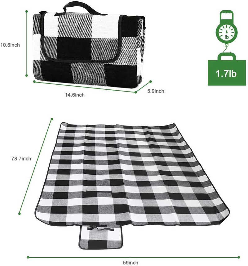 Retyion Large Outdoor Picnic Blankets with Waterproof Backing Foldable Blankets for Camping/Beach/Park Home & Garden > Lawn & Garden > Outdoor Living > Outdoor Blankets > Picnic Blankets Retyion   