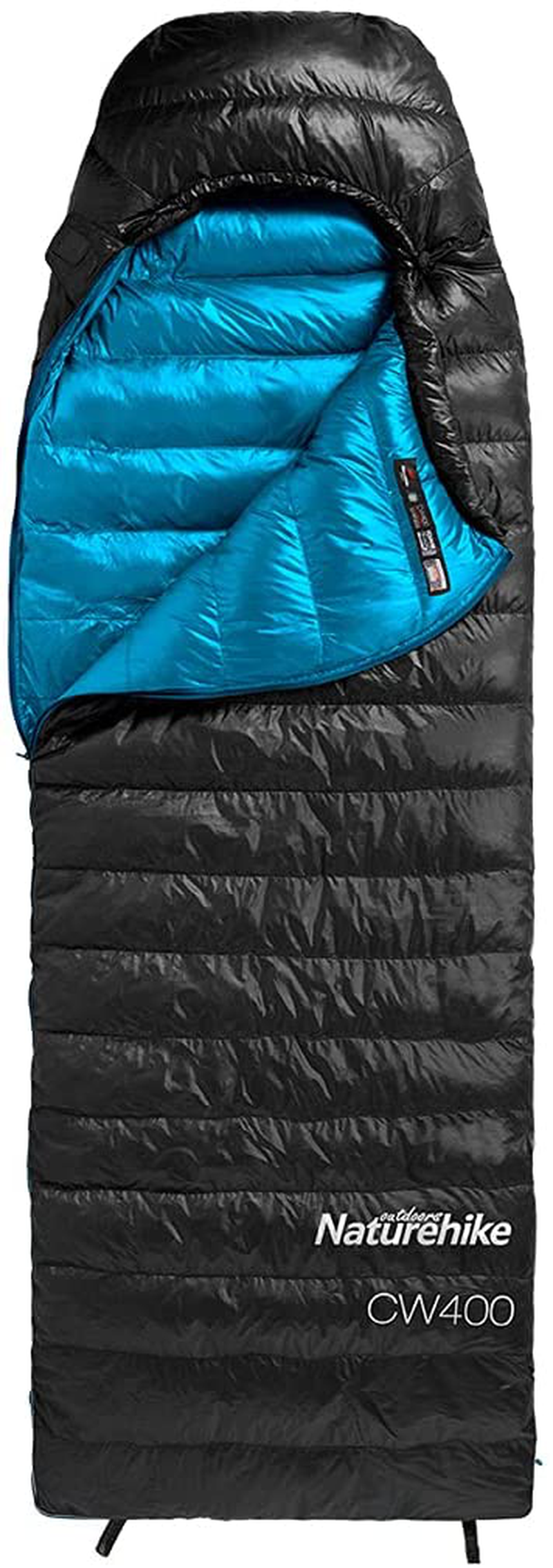 Naturehike Ultralight Goose down Sleeping Bag 750 Fill Power 4 Season Waterproof Compact for Adults & Kids -Cold Weather Sleeping Bags for Camping, Backpacking, Hiking, Traveling, Outdoor with Compression Sack Sporting Goods > Outdoor Recreation > Camping & Hiking > Sleeping Bags Naturehike CW400 Black Large 