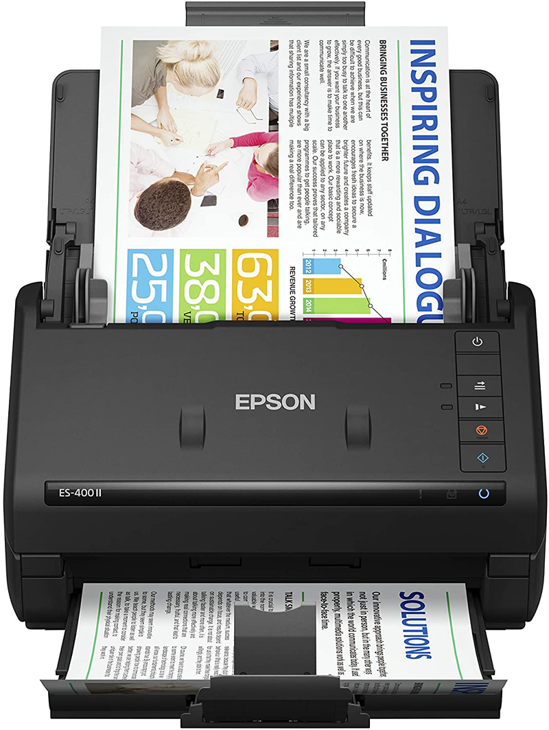Epson Workforce ES-400 II Color Duplex Desktop Document Scanner for PC and Mac, with Auto Document Feeder (ADF) and Image Adjustment Tools