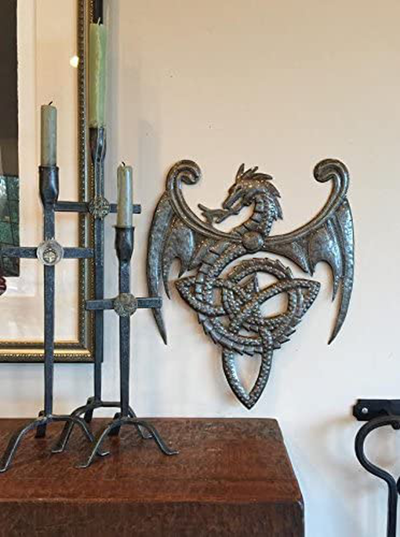 It's Cactus Dragon, Metal Wall Mounted Art, Mythical, Celtic, and Gothic Sculpture, 14 in. x 17 in. Home & Garden > Decor > Artwork > Sculptures & Statues It's Cactus   