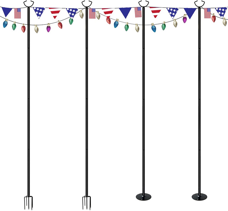 MARVOWARE 2 Pcs 3 Functions String Light Poles for Outdoors, Weather Resistant,Christmas Decoration Light Pole for House Garden Patio Wedding Cafe Party (2 Pcs) Home & Garden > Decor > Seasonal & Holiday Decorations& Garden > Decor > Seasonal & Holiday Decorations MARVOWARE 4Pcs  