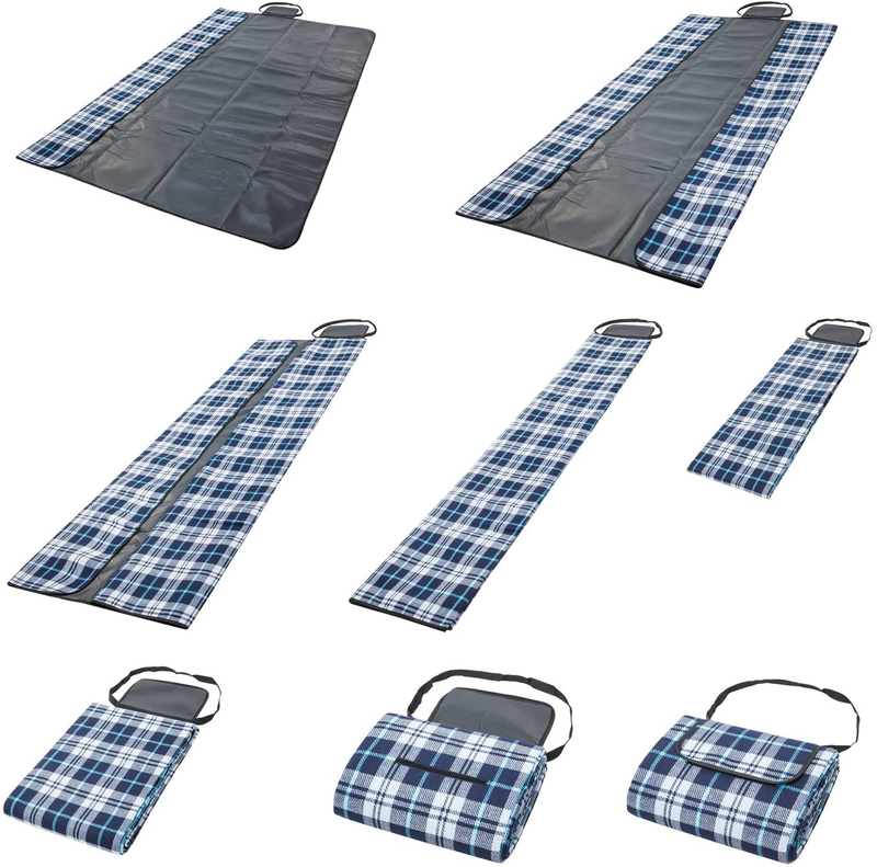 Extra Large Picnic & Outdoor Blanket with Waterproof Backing 90" x 80" White& Navy Blue Home & Garden > Lawn & Garden > Outdoor Living > Outdoor Blankets > Picnic Blankets Make it fun   