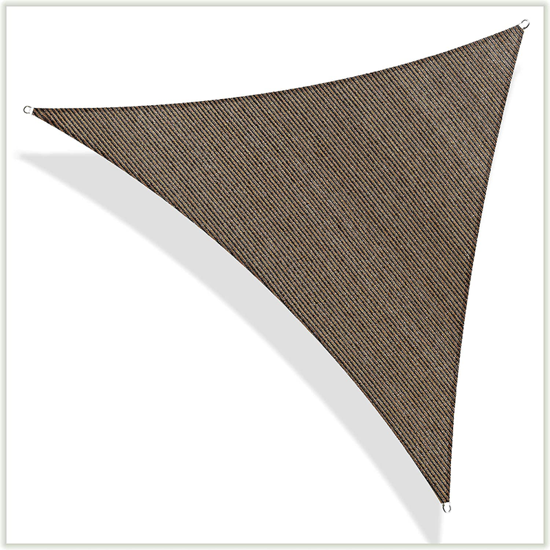 ColourTree 16' x 16' x 22.6' Grey Right Triangle CTAPRT16 Sun Shade Sail Canopy Mesh Fabric UV Block - Commercial Heavy Duty - 190 GSM - 3 Years Warranty (We Make Custom Size) Home & Garden > Lawn & Garden > Outdoor Living > Outdoor Umbrella & Sunshade Accessories ColourTree Brown 8' x 8' x 8' 