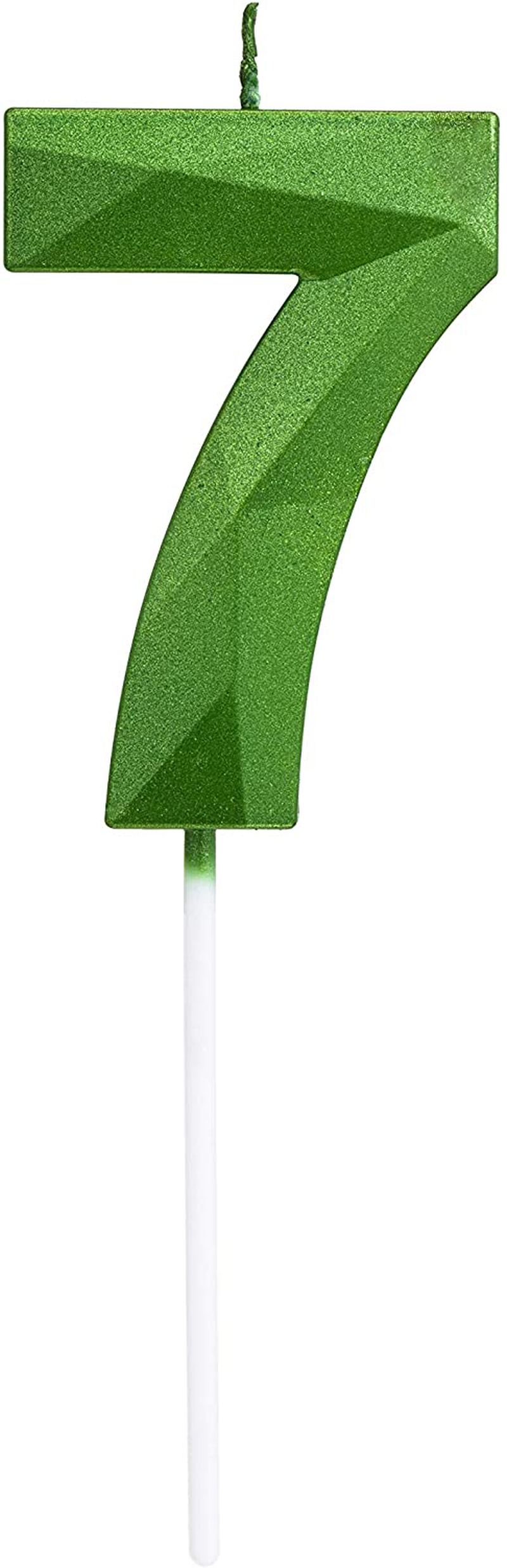 Green Happy Birthday Cake Candles,Wedding Cake Number Candles,3D Design Cake Topper Decoration for Party Kids Adults (Green Number 6) Home & Garden > Decor > Seasonal & Holiday Decorations& Garden > Decor > Seasonal & Holiday Decorations MEIMEI Green number 7 