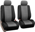 FH-PU001114 PU Leather Car Seat Covers Solid Tan color Vehicles & Parts > Vehicle Parts & Accessories > Motor Vehicle Parts > Motor Vehicle Seating ‎FH Group Gray Black Front Set Front Bucket Set 