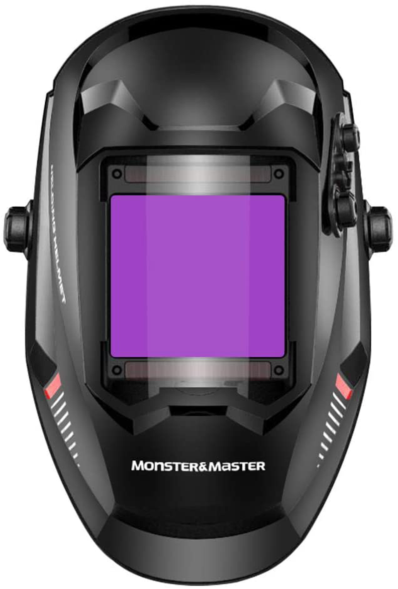 Monster & Master True Color Large Viewing Screen Solar Power Auto Darkening Welding Helmet, 4 Arc Sensor Wide Shade, ATHUS-MM-WH-004 Business & Industrial > Work Safety Protective Gear > Welding Helmets Monster & Master Default Title  