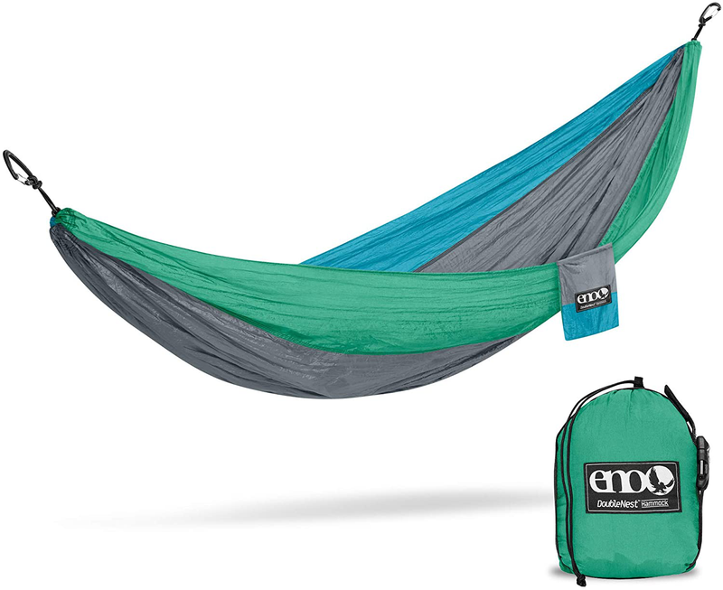 ENO, Eagles Nest Outfitters DoubleNest Lightweight Camping Hammock, 1 to 2 Person, Seafoam/Grey Home & Garden > Lawn & Garden > Outdoor Living > Hammocks ENO Pct Special Edition Standard Packaging 