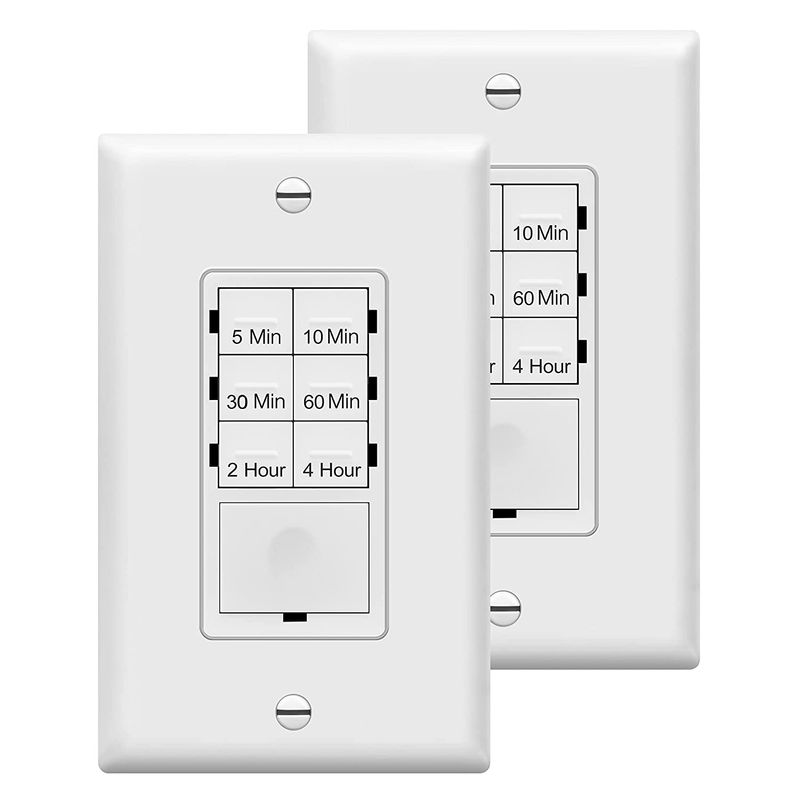 ENERLITES 4-Hour Countdown Timer Switch, 5-10-30-60 Min, 2-4 Hour, for Bathroom Fans, Heaters, Lights, LED Indicator, 120VAC 1200W, Neutral Wire Required, UL Listed, HET06-W-2PCS, White, 2 Pack Home & Garden > Lighting Accessories > Lighting Timers ENERLITES 4 Hour 2 Pack  