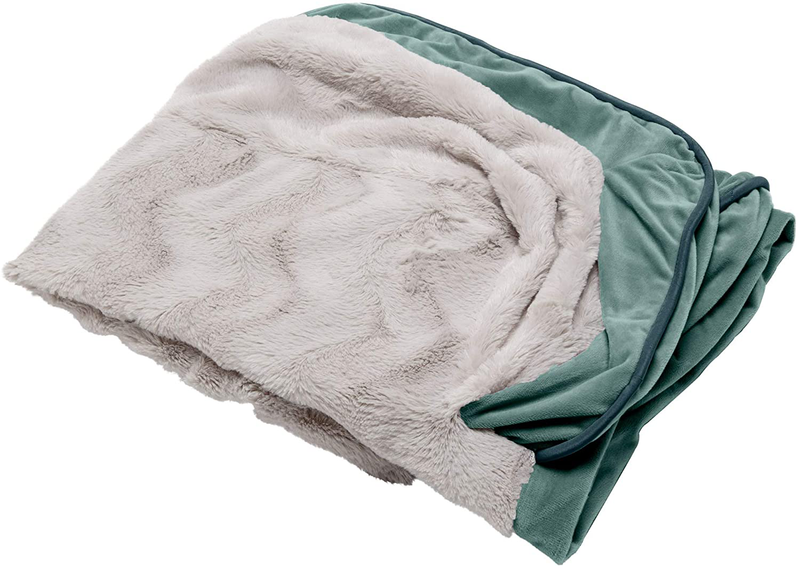 Furhaven Orthopedic, Cooling Gel, and Memory Foam Pet Beds for Small, Medium, and Large Dogs and Cats - Luxe Perfect Comfort Sofa Dog Bed, Performance Linen Sofa Dog Bed, and More Animals & Pet Supplies > Pet Supplies > Dog Supplies > Dog Beds Furhaven Velvet Waves Celadon Green Sofa Bed (Cover Only) Medium (Pack of 1)