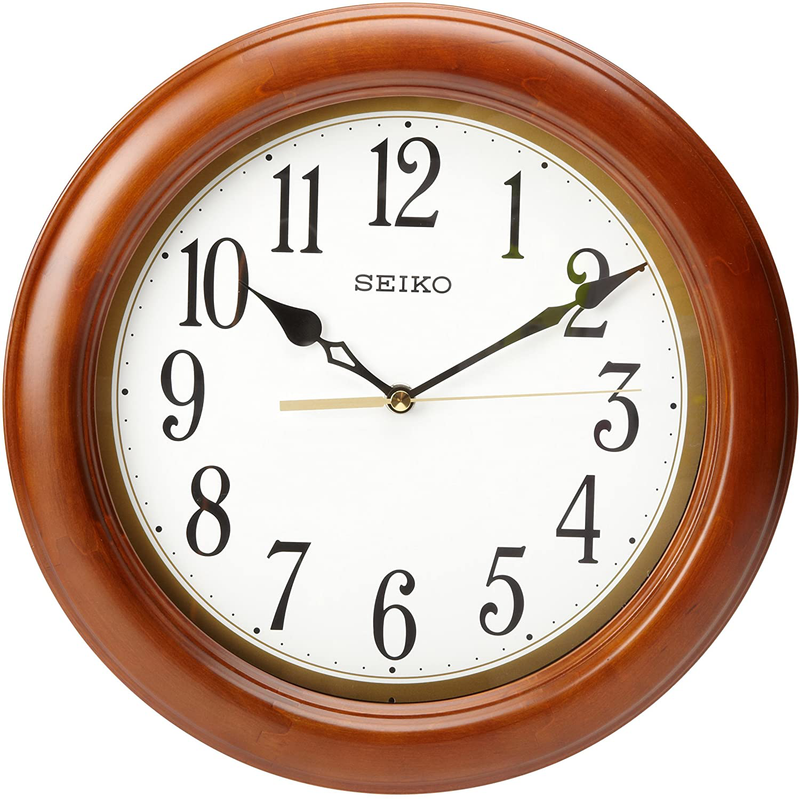 Seiko 12" Round Wood Classic Wall Clock Home & Garden > Decor > Clocks > Wall Clocks Seiko   