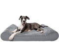 Furhaven Orthopedic, Cooling Gel, and Memory Foam Pet Beds for Small, Medium, and Large Dogs - Ergonomic Contour Luxe Lounger Dog Bed Mattress and More Animals & Pet Supplies > Pet Supplies > Dog Supplies > Dog Beds Furhaven Pet Products, Inc Ultra Plush Gray Contour Bed (Orthopedic Foam) Giant (Pack of 1)