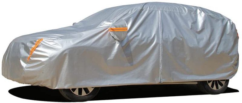 Kayme 6 Layers Car Cover Waterproof All Weather for Automobiles, Outdoor Full Cover Rain Sun UV Protection with Zipper Cotton, Universal Fit for Sedan (186"-193")  Kayme A5 Fit Suv Jeep-Length (182" To 190")  